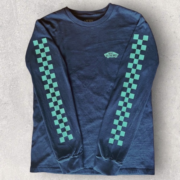 Vans Tops - VANS Black Classic Checker Long Sleeve